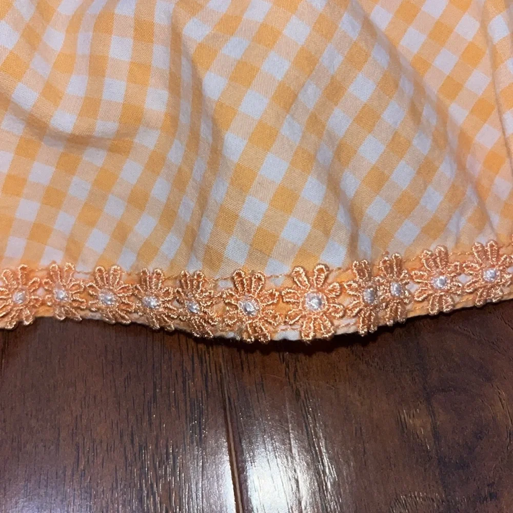 Gymboree Flower Trimmed Plaid Skirt
